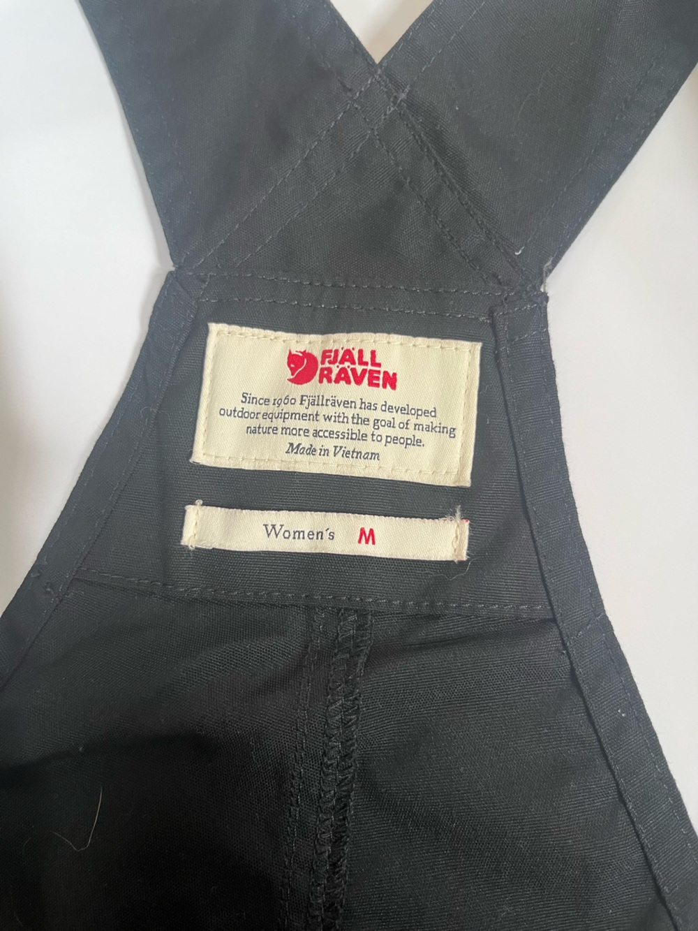 Fjallraven Black Waxed Vardag Dungaree Trousers Gorpcore Pocket Black Overalls - Picture 11 of 15